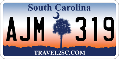 SC license plate AJM319