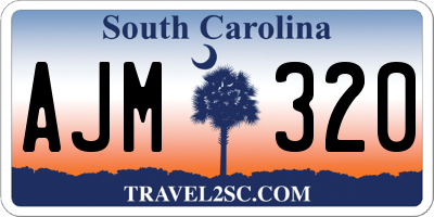 SC license plate AJM320