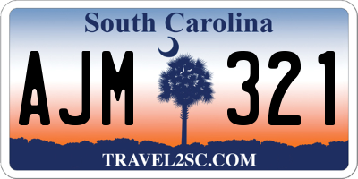 SC license plate AJM321