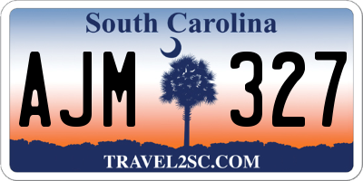 SC license plate AJM327