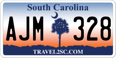 SC license plate AJM328