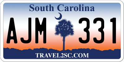 SC license plate AJM331