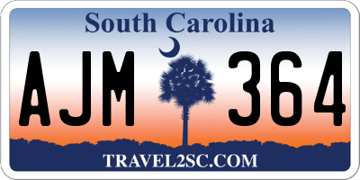 SC license plate AJM364