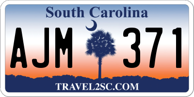 SC license plate AJM371