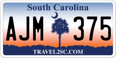 SC license plate AJM375