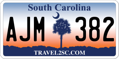 SC license plate AJM382