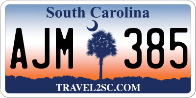 SC license plate AJM385