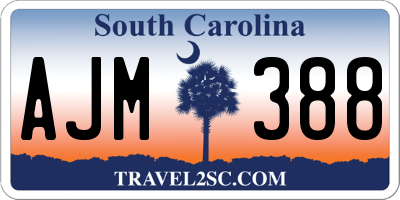 SC license plate AJM388