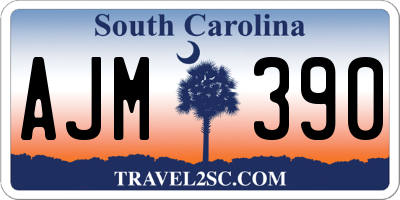 SC license plate AJM390