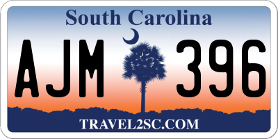SC license plate AJM396