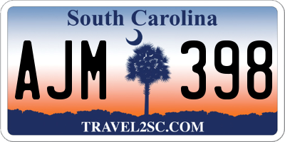 SC license plate AJM398