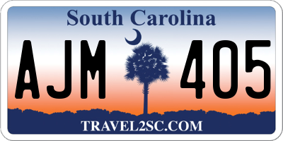SC license plate AJM405