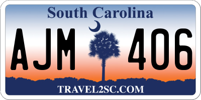 SC license plate AJM406