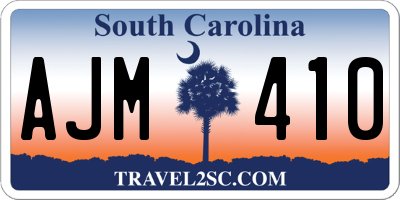 SC license plate AJM410