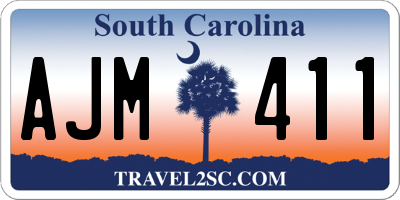 SC license plate AJM411