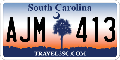 SC license plate AJM413