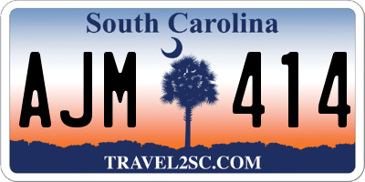 SC license plate AJM414