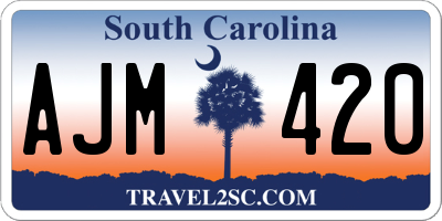 SC license plate AJM420