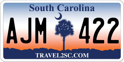 SC license plate AJM422