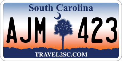 SC license plate AJM423