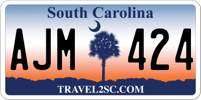 SC license plate AJM424