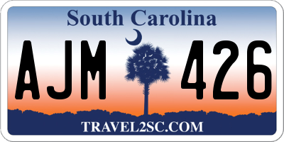 SC license plate AJM426