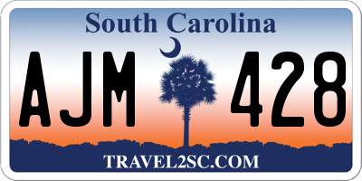 SC license plate AJM428