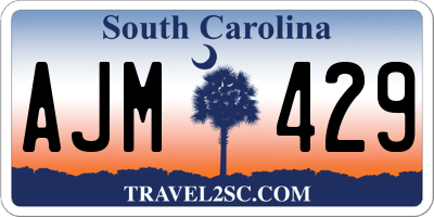 SC license plate AJM429