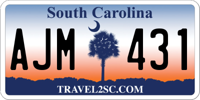 SC license plate AJM431