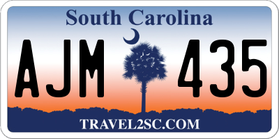 SC license plate AJM435