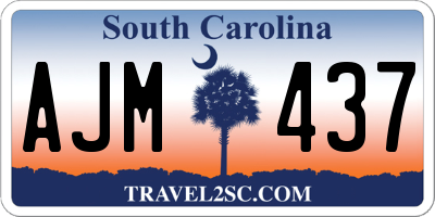 SC license plate AJM437
