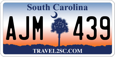 SC license plate AJM439