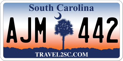 SC license plate AJM442
