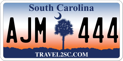 SC license plate AJM444
