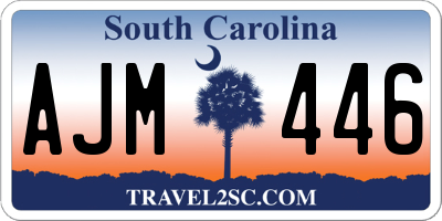 SC license plate AJM446