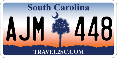SC license plate AJM448