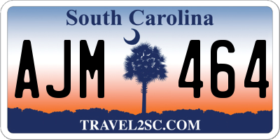 SC license plate AJM464