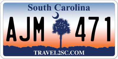 SC license plate AJM471