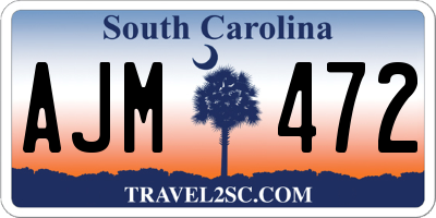 SC license plate AJM472