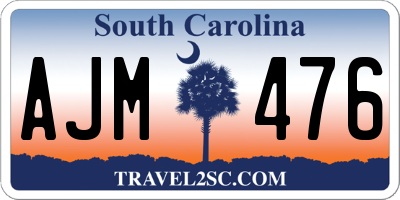 SC license plate AJM476