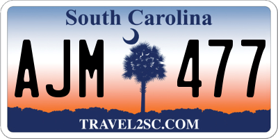 SC license plate AJM477