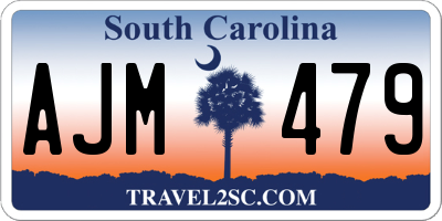 SC license plate AJM479