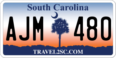 SC license plate AJM480