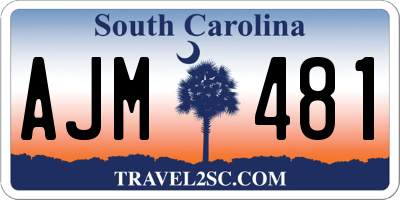 SC license plate AJM481