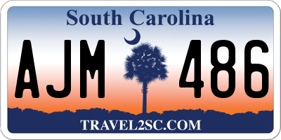SC license plate AJM486