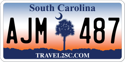 SC license plate AJM487