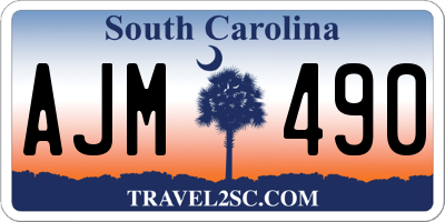 SC license plate AJM490