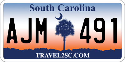 SC license plate AJM491
