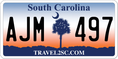 SC license plate AJM497