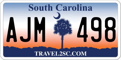 SC license plate AJM498